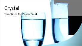  Presentation with water filtration - Presentation theme enhanced with glass of water and filtration background and a white colored foreground