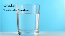  Presentation with water glass - Cool new presentation theme with glass of water on blue backdrop and a arctic colored foreground