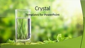  Presentation with green glass - Audience pleasing slides consisting of glass of water on green backdrop and a soft green colored foreground
