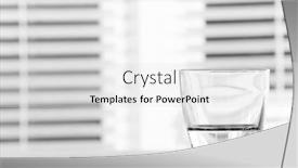  Presentation with water glass - Presentation theme featuring glass-of-water-on-table background and a white colored foreground