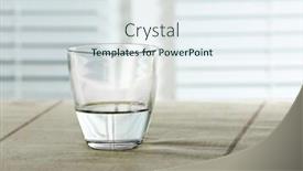  Presentation with water glass - Presentation enhanced with glass-of-water-on-table background and a sky blue colored foreground