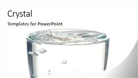  Presentation with water glass - Presentation design enhanced with glass of water on white background and a white colored foreground