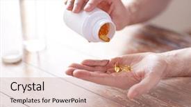  Presentation with fish people - Audience pleasing presentation design consisting of glass of water pouring fish backdrop and a coral colored foreground