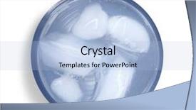  Presentation with ice block - Cool new theme with glass of water with ice backdrop and a light blue colored foreground