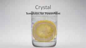  Presentation with water environment - Beautiful PPT theme featuring glass-of-water backdrop and a light gray colored foreground