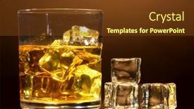  Presentation with whiskey - Presentation enhanced with glass-of-whiskey-and-ice background and a tawny brown colored foreground