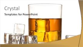  Presentation with whiskey - PPT theme enhanced with glass-of-whiskey-and-ice background and a white colored foreground