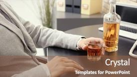  Presentation with whiskey - Colorful PPT theme enhanced with glass of whiskey indoors alcohol backdrop and a  colored foreground