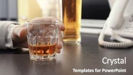  Presentation with whiskey - Slide deck featuring glass of whiskey indoors alcohol background and a  colored foreground