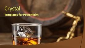  Presentation with whiskey - Presentation enhanced with glass-of-whiskey-on-top and a tawny brown colored foreground