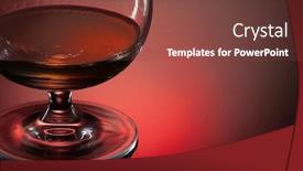  Presentation with whiskey - Presentation theme with glass-of-whiskey-or-cognac background and a tawny brown colored foreground