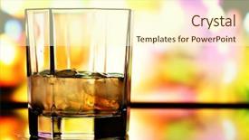  Presentation with whiskey - Amazing slide deck having glass of whiskey over colorful backdrop and a cream colored foreground