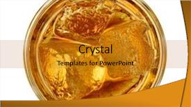  Presentation with glass of whiskey ice - Beautiful slides featuring phone on table and menu backdrop and a  colored foreground.