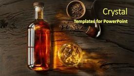  Presentation with tobacco - Presentation featuring glass-of-whiskey-whiskey-bottle and a wine colored foreground