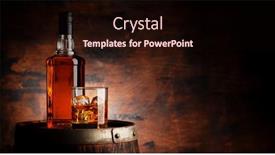  Presentation with whiskey - Slides featuring glass-of-whiskey-with-ice background and a wine colored foreground