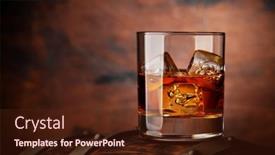  Presentation with whiskey - Slides having glass-of-whiskey-with-ice background and a tawny brown colored foreground