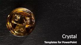  Presentation with whiskey - Audience pleasing presentation design consisting of glass of whiskey with ice backdrop and a black colored foreground