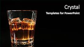  Presentation with whisky - Beautiful presentation theme featuring glass of whisky on dark backdrop and a black colored foreground