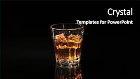  Presentation with whisky - Cool new PPT layouts with glass of whisky on dark backdrop and a black colored foreground