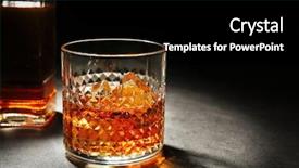  Presentation with whisky - Presentation theme enhanced with glass of whisky on grey background and a black colored foreground