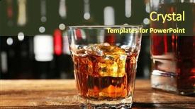  Presentation with whisky - Amazing presentation theme having glass of whisky on wooden backdrop and a tawny brown colored foreground