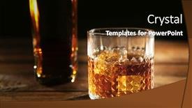  Presentation with whisky - Colorful presentation enhanced with glass of whisky on wooden table closeup backdrop and a black colored foreground