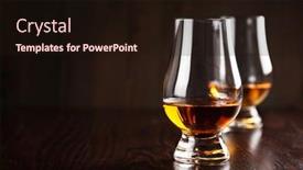  Presentation with brandy - Cool new slides with glass-of-whisky-spirit-brandy backdrop and a wine colored foreground