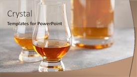  Presentation with brandy - Audience pleasing slides consisting of glass-of-whisky-spirit-brandy backdrop and a coral colored foreground