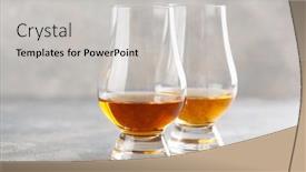  Presentation with brandy - Slides enhanced with glass-of-whisky-spirit-brandy background and a light gray colored foreground