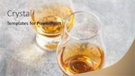  Presentation with brandy - PPT layouts consisting of glass-of-whisky-spirit-brandy background and a light gray colored foreground
