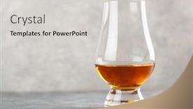  Presentation with brandy - Colorful presentation enhanced with glass-of-whisky-spirit-brandy backdrop and a light gray colored foreground