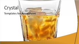  Presentation with whisky - Audience pleasing slides consisting of celebration elit - glass of whisky with ice backdrop and a white colored foreground