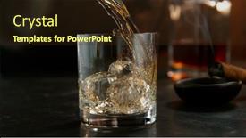  Presentation with whisky - Audience pleasing presentation theme consisting of glass-of-whisky-with-splashing backdrop and a wine colored foreground