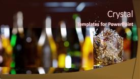  Presentation with whisky - Presentation design consisting of glass-of-whisky-with-splashing background and a wine colored foreground
