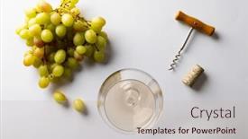  Presentation with wine green - Slide set with glass-of-white-wine-green background and a soft green colored foreground