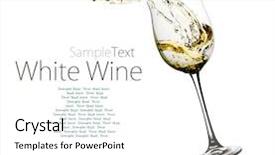  Presentation with wine - Theme having glass of white wine background and a white colored foreground