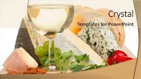  Presentation with wine cheese - Audience pleasing presentation theme consisting of glass of white wine backdrop and a lemonade colored foreground