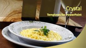  Presentation with white wine and red - PPT layouts enhanced with glass of white wine background and a tawny brown colored foreground