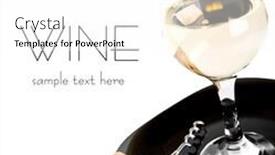  Presentation with corkscrew - Cool new theme with glass of wine and corkscrew over white backdrop and a white colored foreground