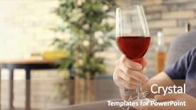  Presentation with wine - Beautiful PPT layouts featuring glass of wine indoors alcohol backdrop and a coral colored foreground