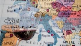  Presentation with map - PPT layouts enhanced with glass-of-wine-near-map background and a  colored foreground