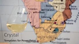  Presentation with map - PPT theme with glass-of-wine-near-map background and a  colored foreground