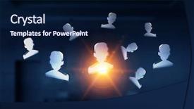  Presentation with glass - Beautiful presentation theme featuring glass people symbols mixed media backdrop and a  colored foreground