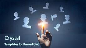  Presentation with glass - Beautiful presentation theme featuring glass people symbols mixed media backdrop and a  colored foreground