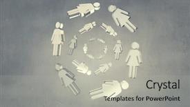  Presentation with mix of people - Cool new presentation design with glass people symbols mixed media backdrop and a  colored foreground