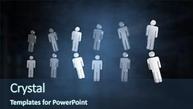  Presentation with glass - PPT theme consisting of glass people symbols mixed media background and a  colored foreground