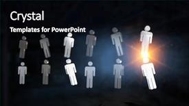  Presentation with glass - Cool new PPT theme with glass people symbols mixed media backdrop and a  colored foreground