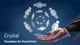  Presentation with glass - Colorful PPT layouts enhanced with glass-people-symbols-mixed-media backdrop and a ocean colored foreground