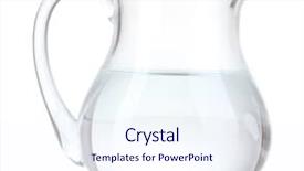  Presentation with water glass - Slide set having glass pitcher of water isolated background and a sky blue colored foreground