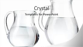  Presentation with glass of water - Amazing PPT theme having glass pitchers of water isolated backdrop and a white colored foreground